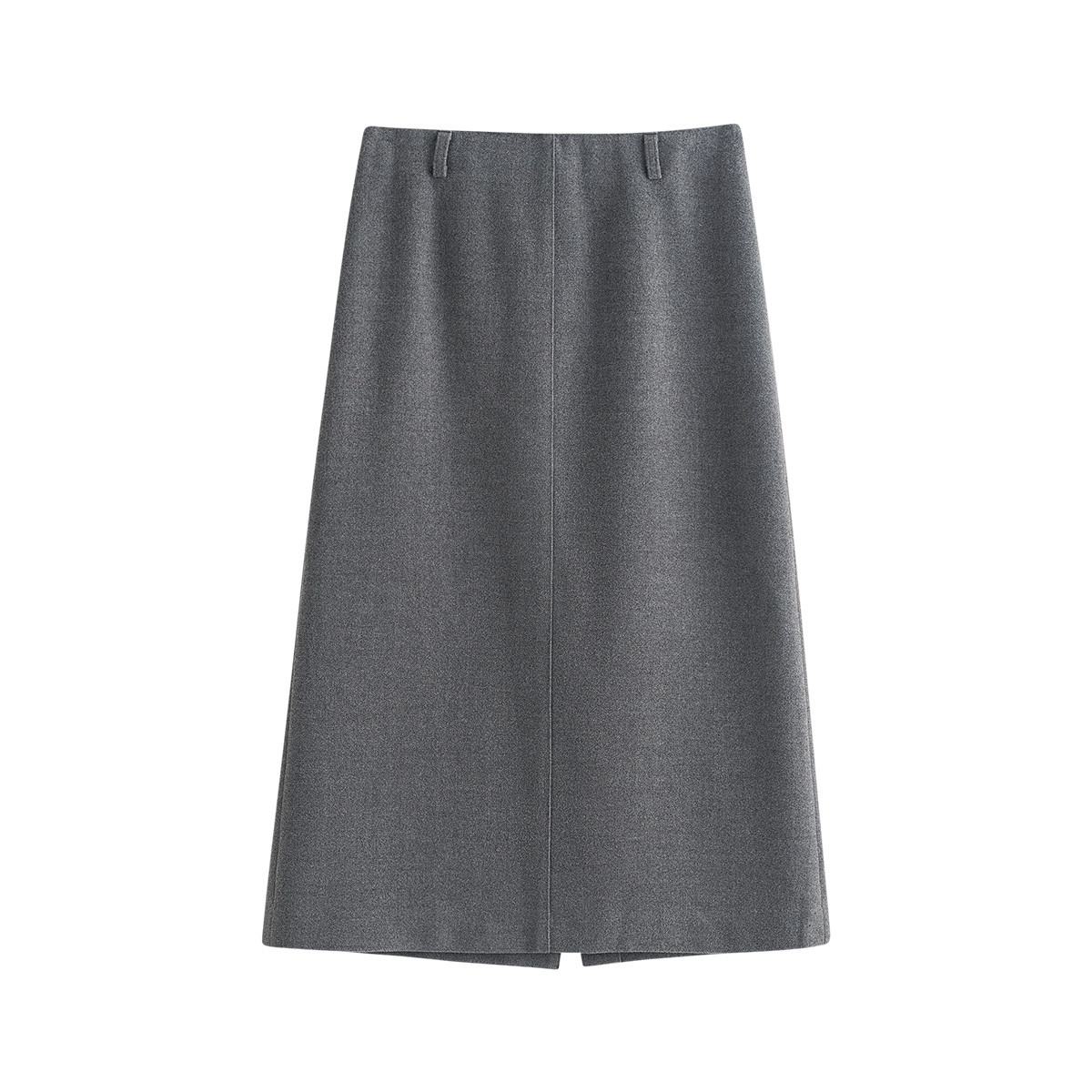【流光风穿搭】茵曼25冬季格雷系通勤毛呢半身裙高腰显瘦A字开叉裙