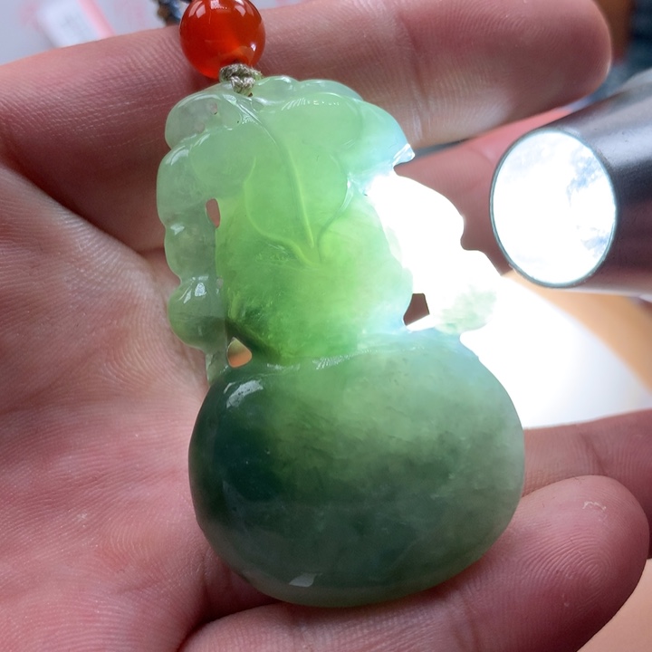 翡翠项链未镶嵌保真天然a货翡翠