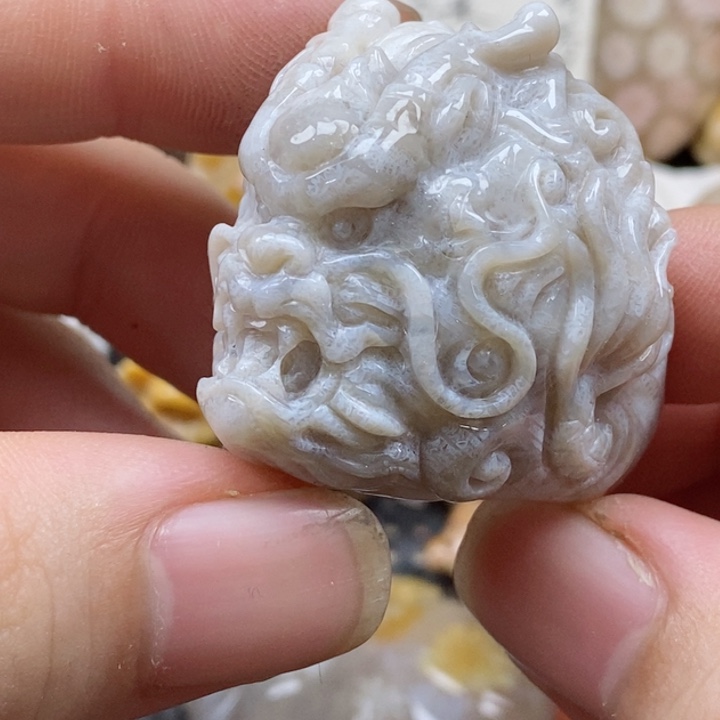 颈饰未镶嵌硅化珊瑚（珊瑚玉）