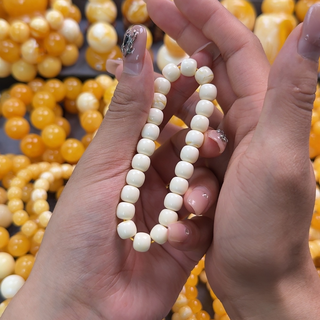 蜜蜡未镶嵌珠宝奇石同料9mm