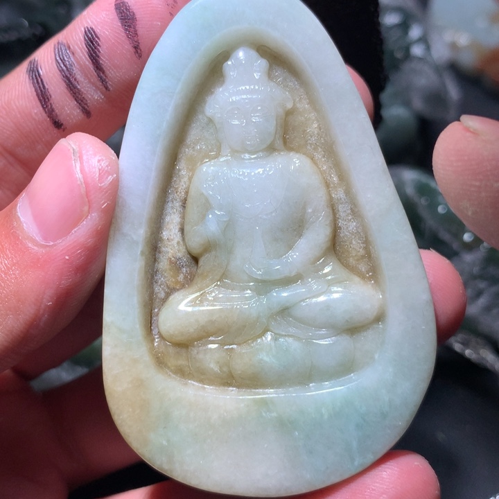 翡翠未镶嵌颈饰保真天然a货翡翠