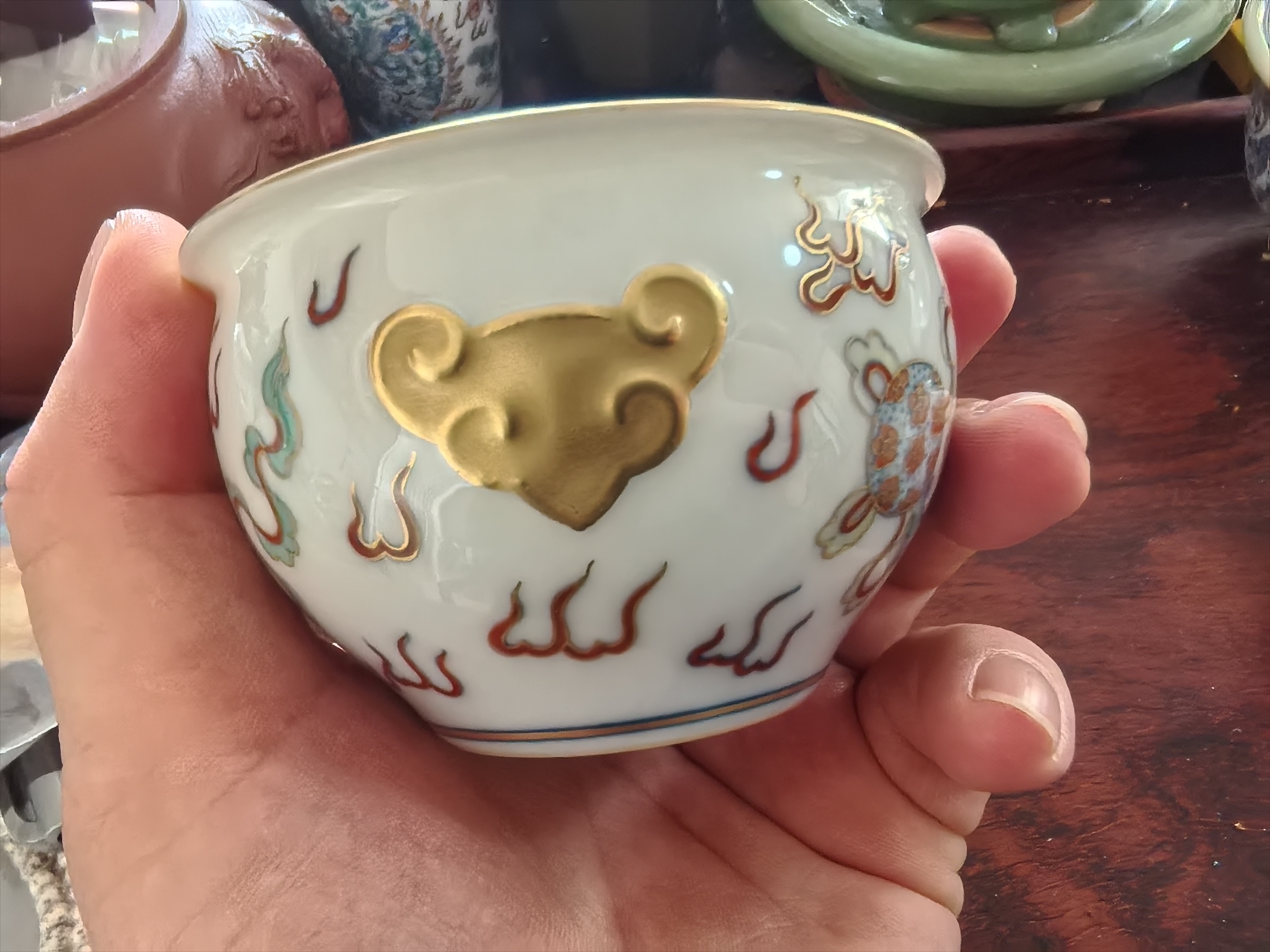 涂杏花老师斗彩事事如意杯