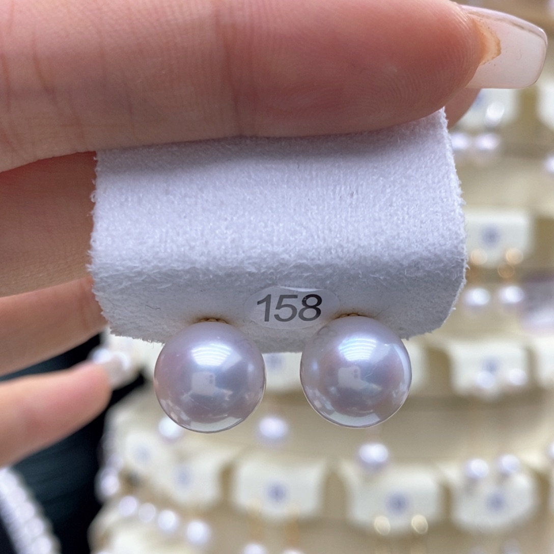 淡水珍珠耳饰18K金镶嵌