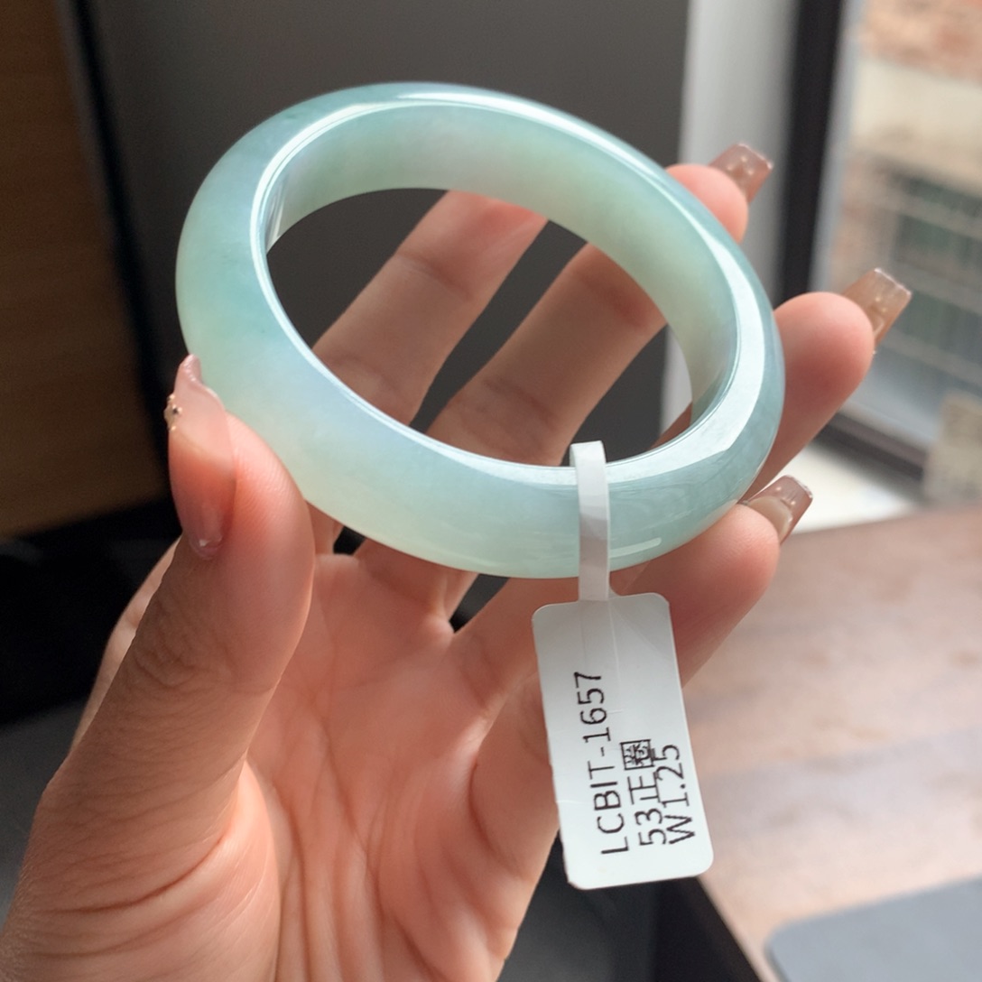 翡翠手镯未镶嵌冰蓝晴8号（完美强推）