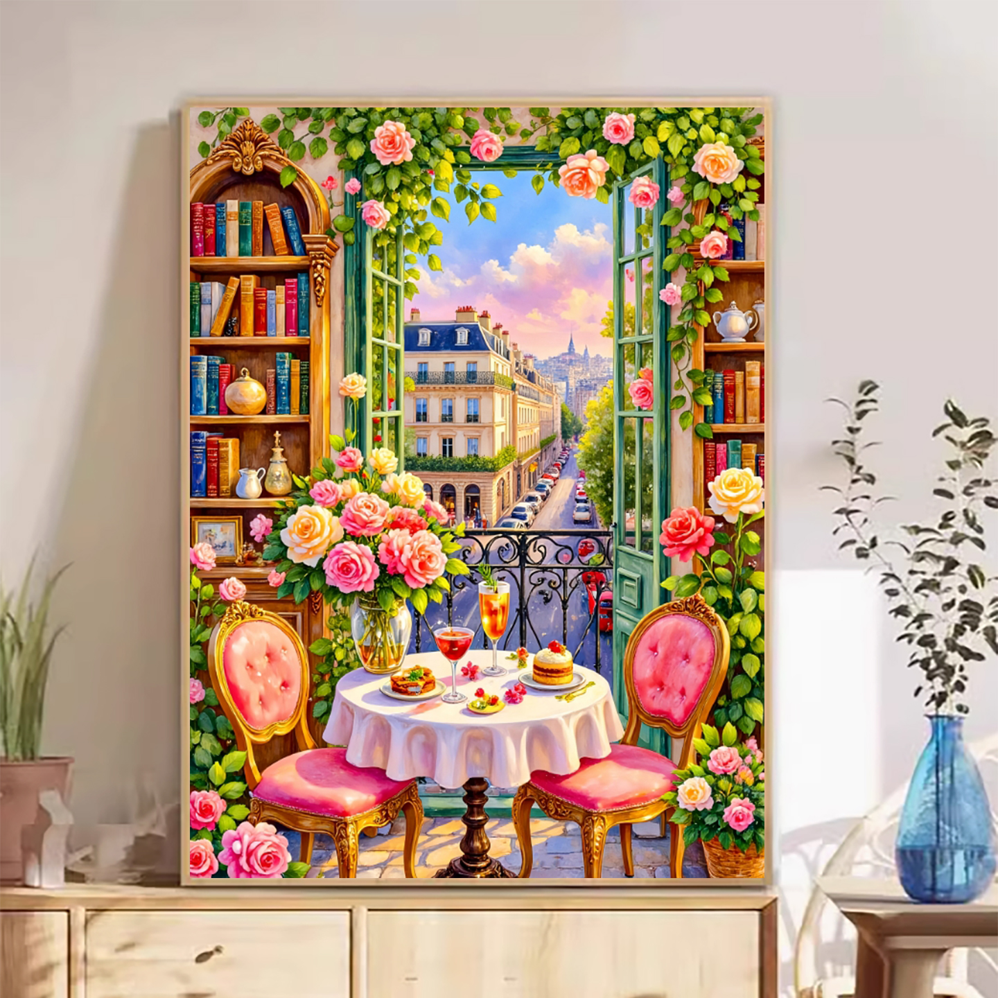 【花田错】新款钻石画满钻点图花漾午后客厅卧室手工贴方钻装饰画