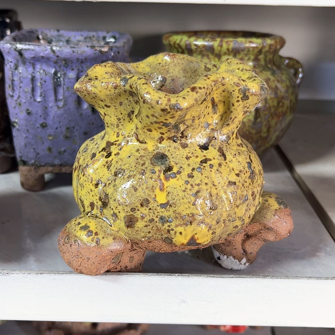 泥塑古镇炻陶花盆