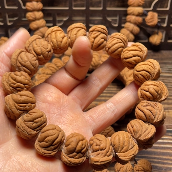 双***木桃核手串霸王龙手串221815