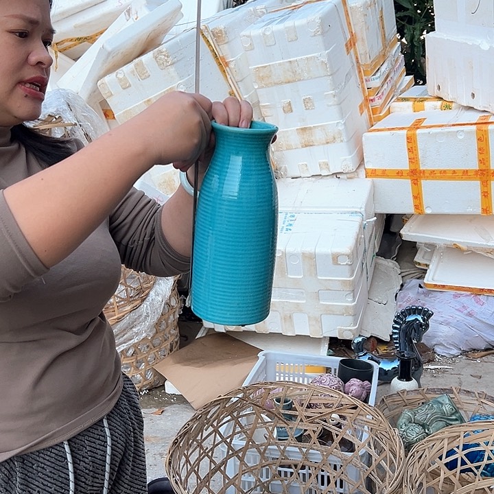 瓶高度25厘米口径7厘米微瑕捡漏