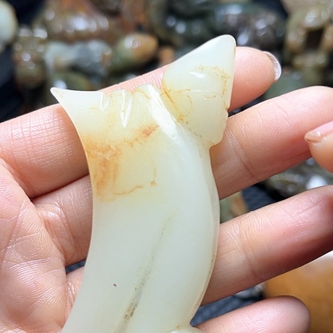 白玉菩提吊坠摆件