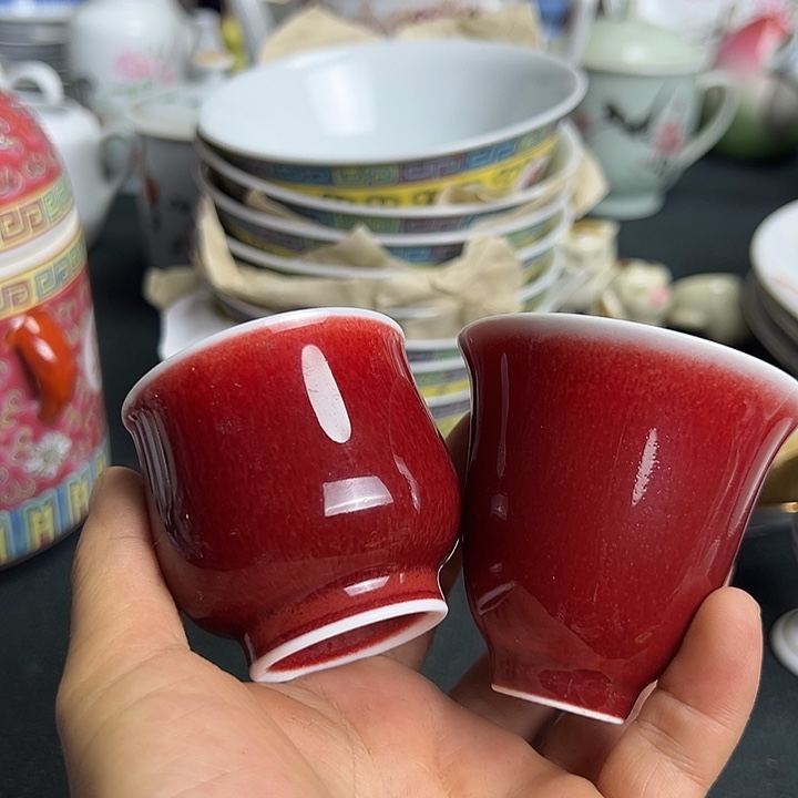 用***6杯景德镇陶瓷颜色秞杯