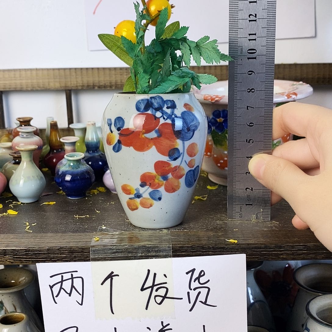 摆件景德镇高温陶瓷小花瓶