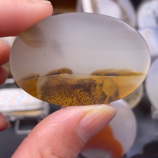 玛瑙/玉髓吊坠(不含链)足银镀金镶嵌