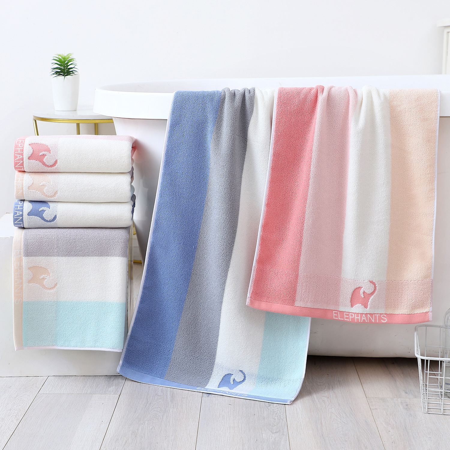 40×90纯棉毛巾澡巾加大加厚加长柔软吸水不掉毛不掉色