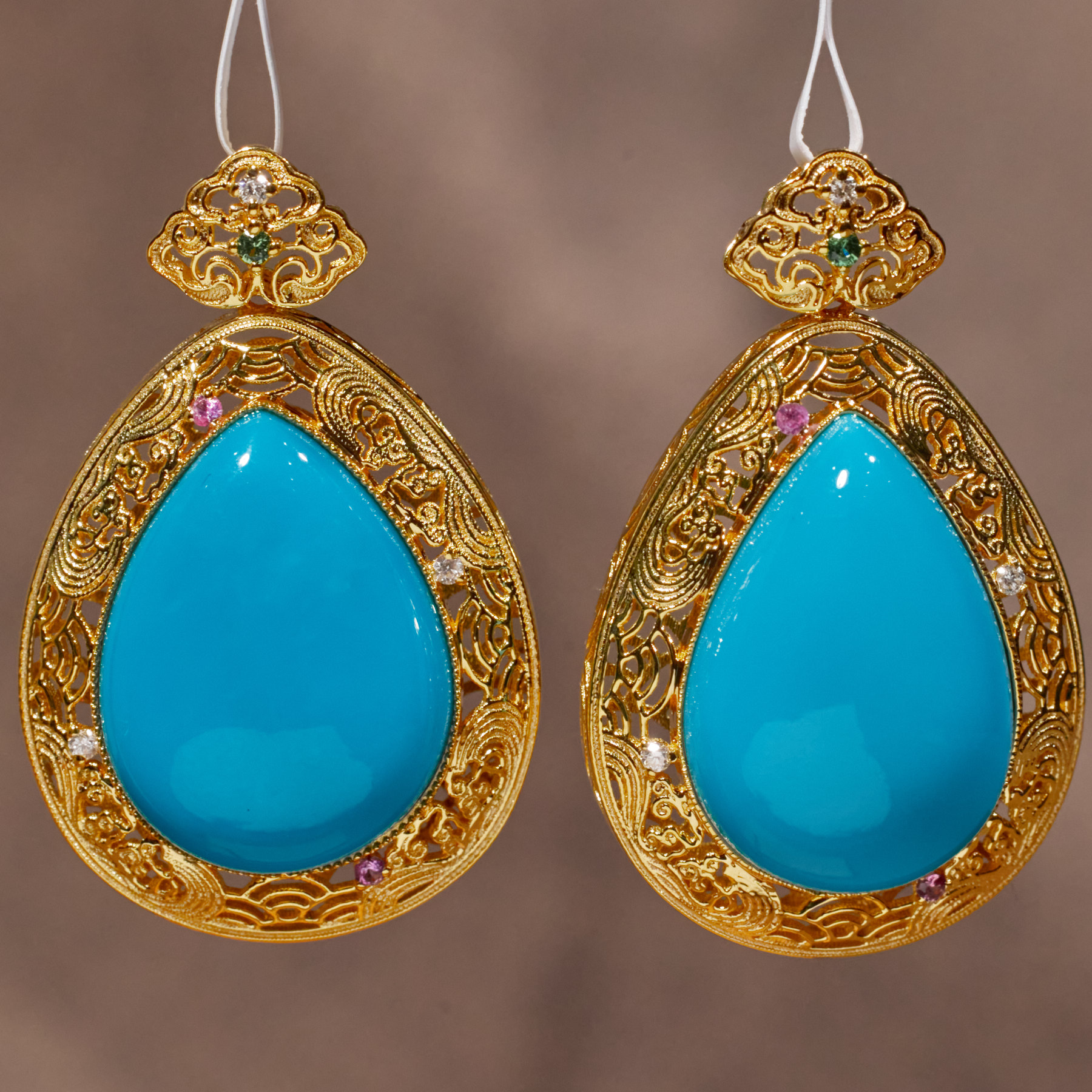 【歪歪】水滴*美松吊坠*18K镶嵌（多样性发其一）N7001