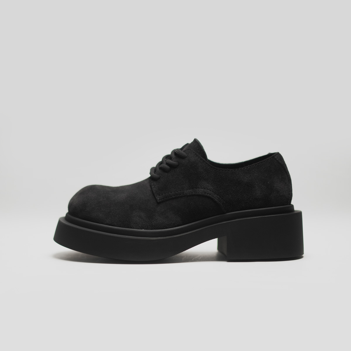 【大头鞋】磨砂牛皮内里羊皮圆头复古英伦风皮鞋23ZUAI135