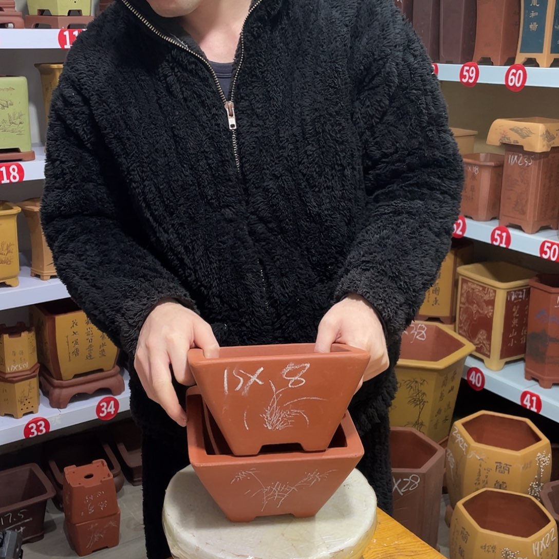 紫砂天心紫砂手工花盆