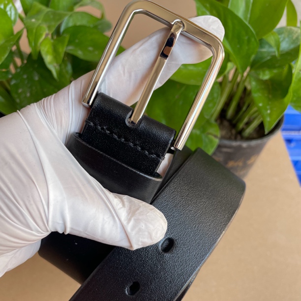  手工缝线316不锈钢搭配头层牛皮真牛皮腰带头层牛皮裤腰带腰带裤