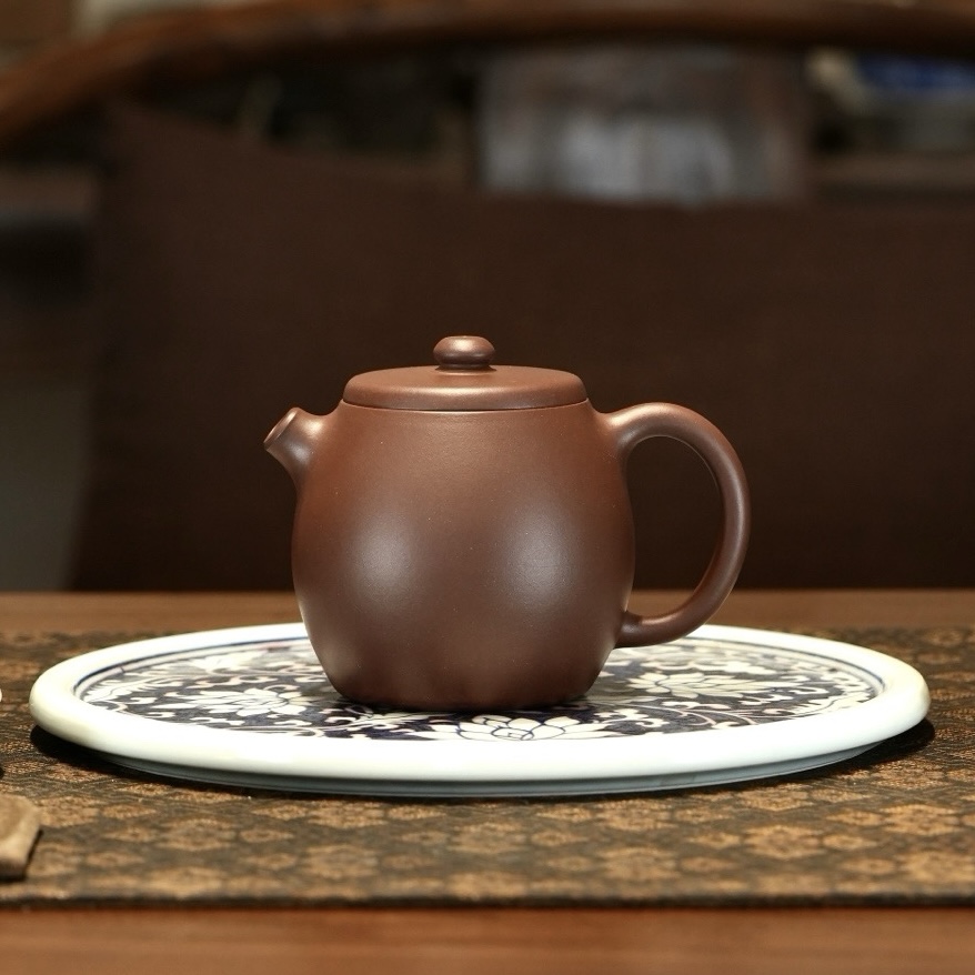 一代宗师唐彬杰老师代表作《平盖橄榄》紫砂壶 全手工精美手制泥壶