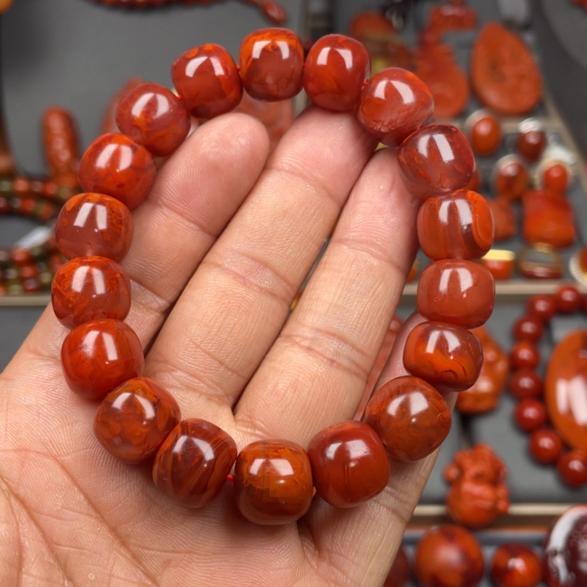 【闪购商品】南红玛瑙珠宝奇石未镶嵌单圈13