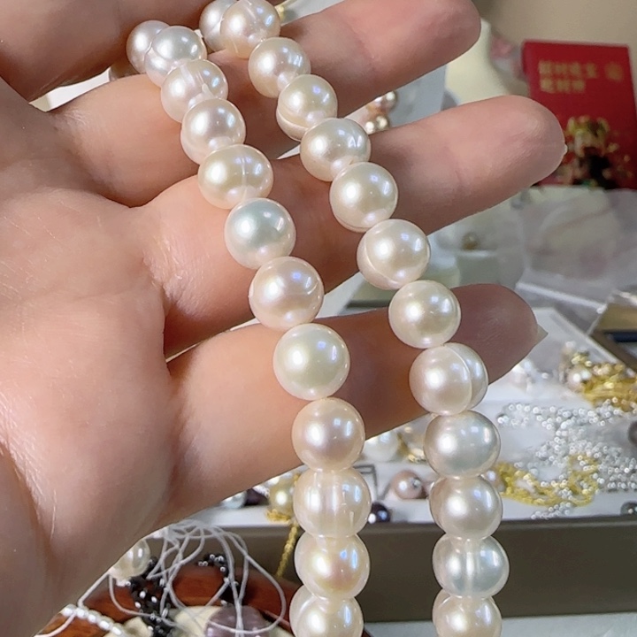 未镶嵌淡水珍珠卡8加粉光圆巴有正常生长纹