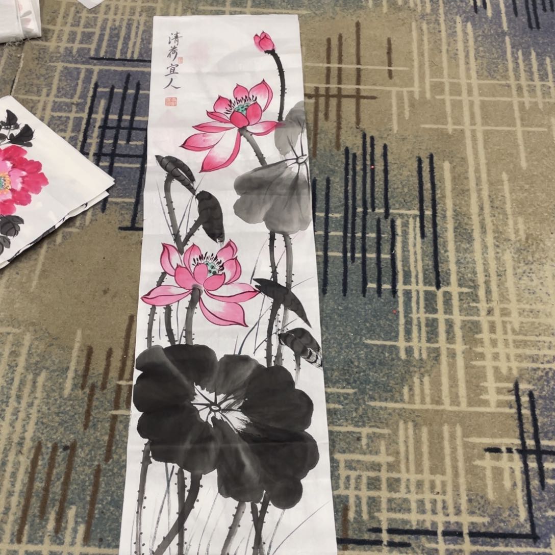 国画四尺对开作品11111