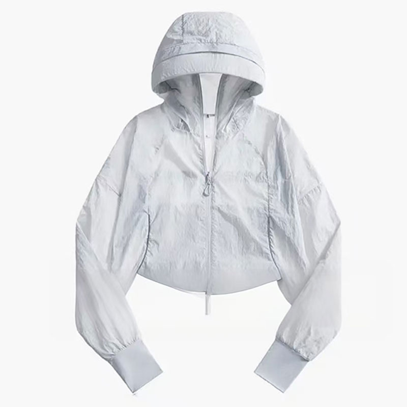 【运动防晒衣】欧若风女外套2025新款防紫外线短款显瘦收腰防晒服