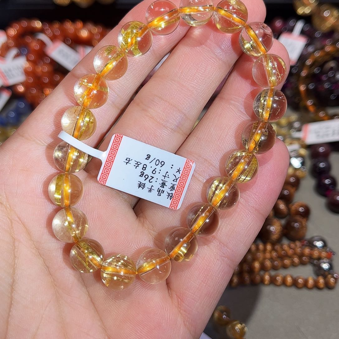 水晶手链未镶嵌钛晶手串