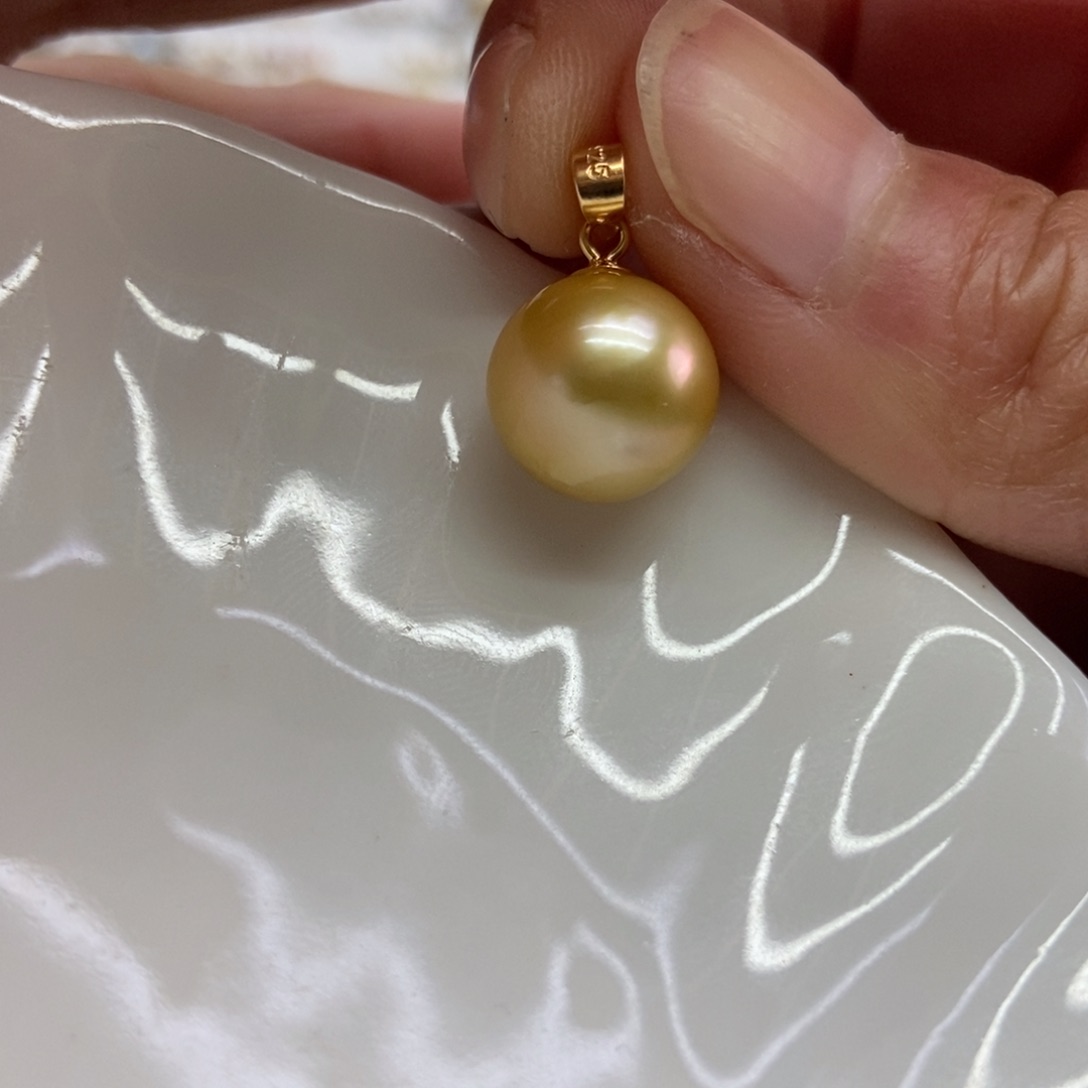 海水珍珠吊坠(不含链)银S925镶嵌