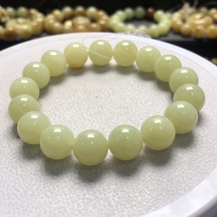 和田玉手串未镶嵌卡12