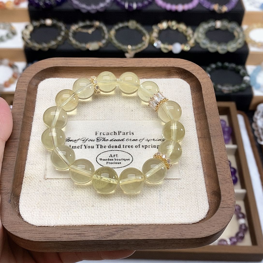 水晶手链未镶嵌?*柠檬黄手串