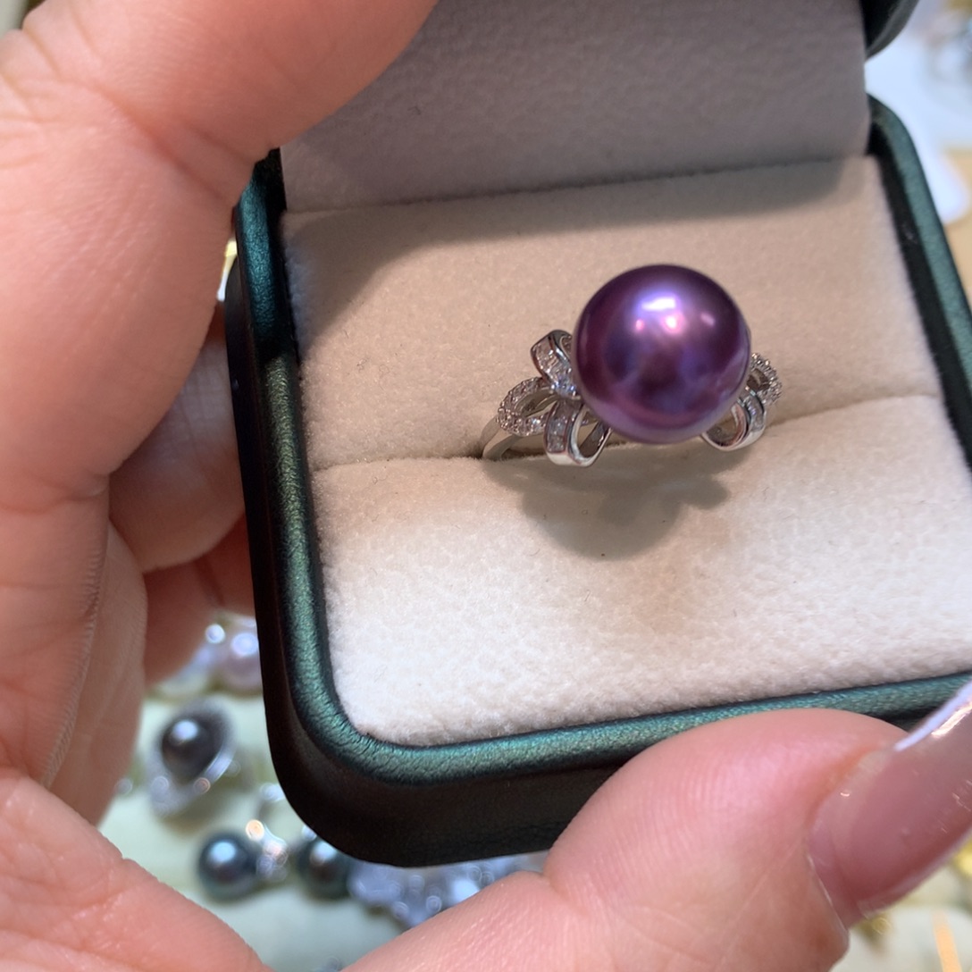 淡水珍珠戒指银S925镶嵌