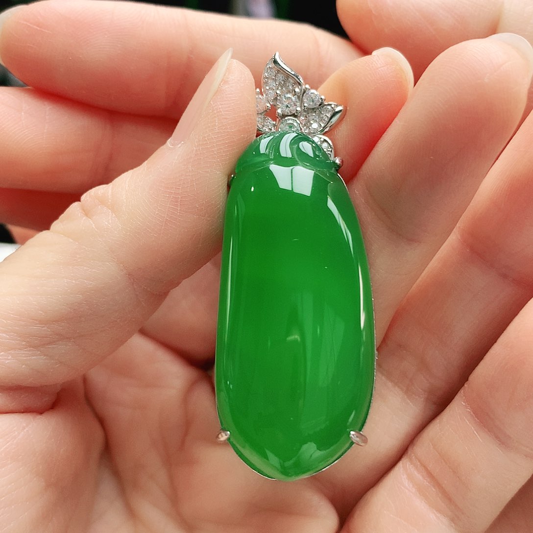 玛瑙/玉髓吊坠银S925镶嵌