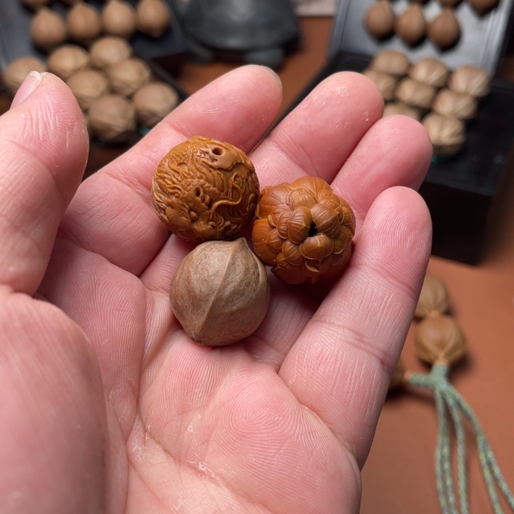 手串/手链橄榄核25四花铁核龙三通 莲花