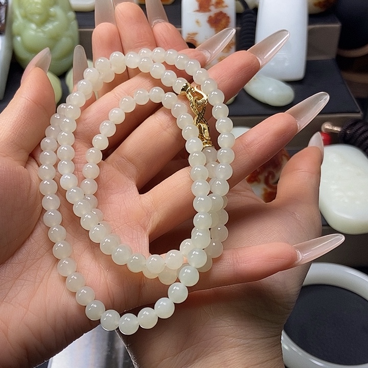 和田玉未镶嵌套链