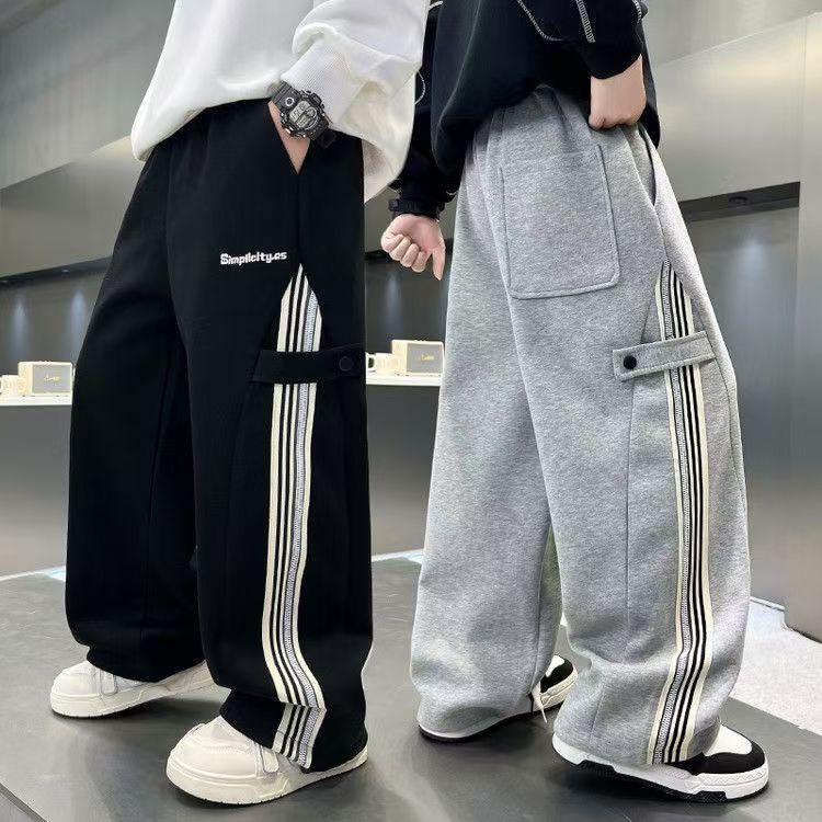 男童运动长裤2025秋季中大童新款卫裤宽松休闲舒适百搭外穿潮酷痞