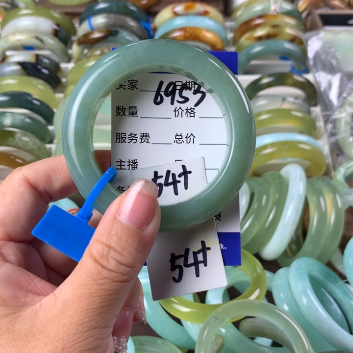 蛇纹石玉未镶嵌手镯6953