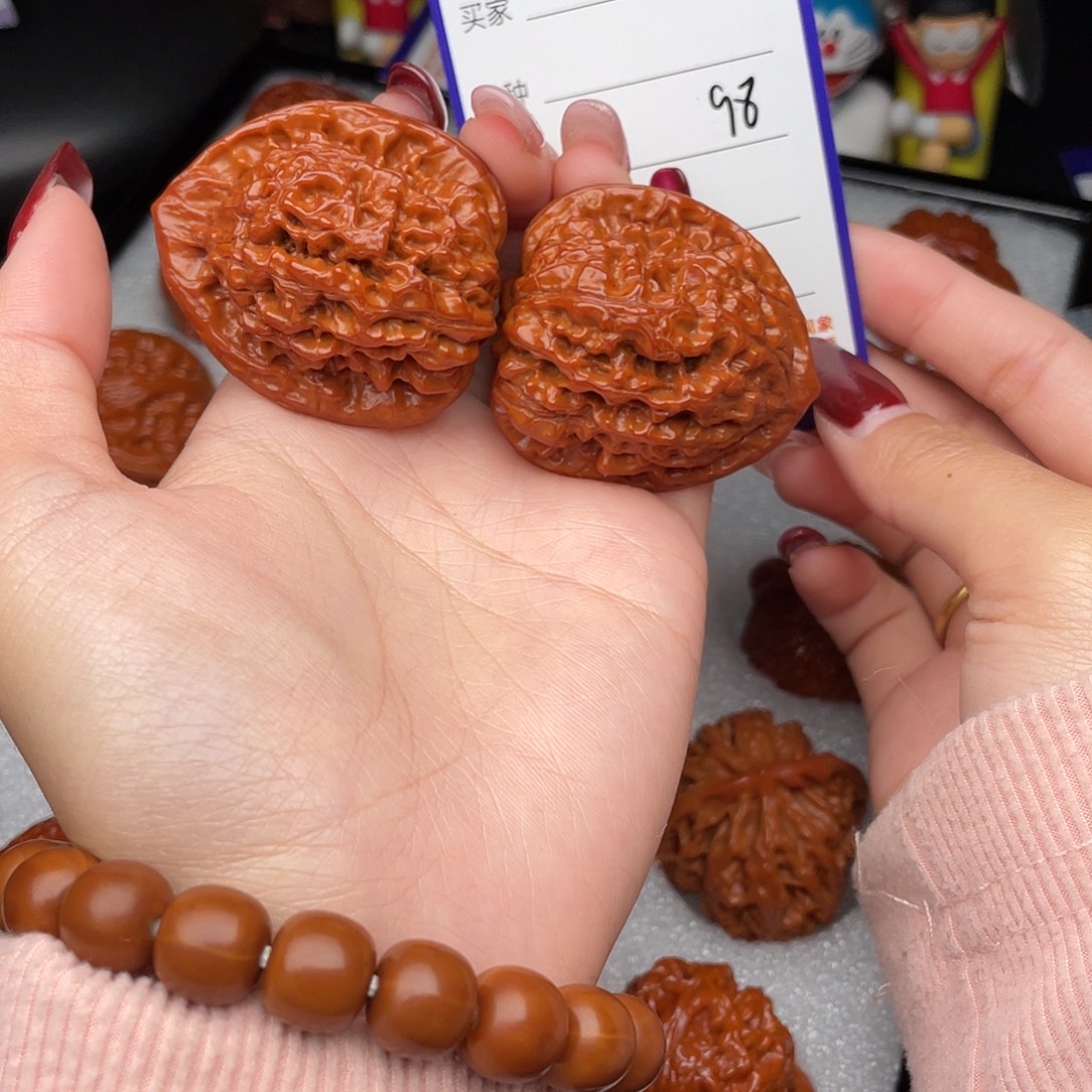 桃核吊坠37官帽98.