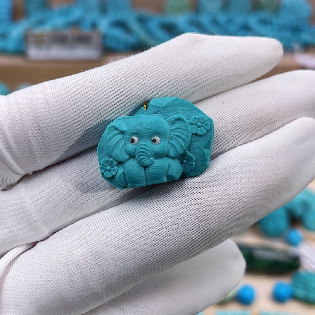 绿松石珠宝奇石未镶嵌祥***屁