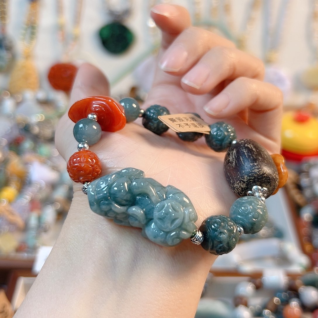 翡翠手链未镶嵌冻*菜