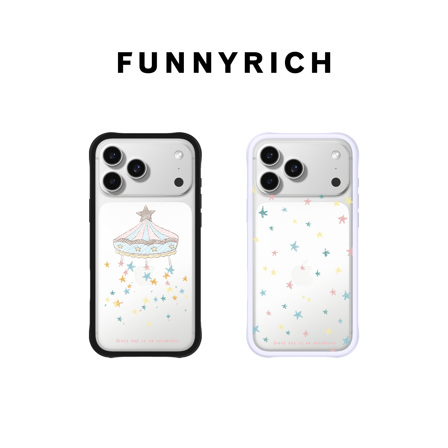 FUNNYRICH新款液态硅胶涂鸦星星乐园适用iPhone17/16ProMax手机壳