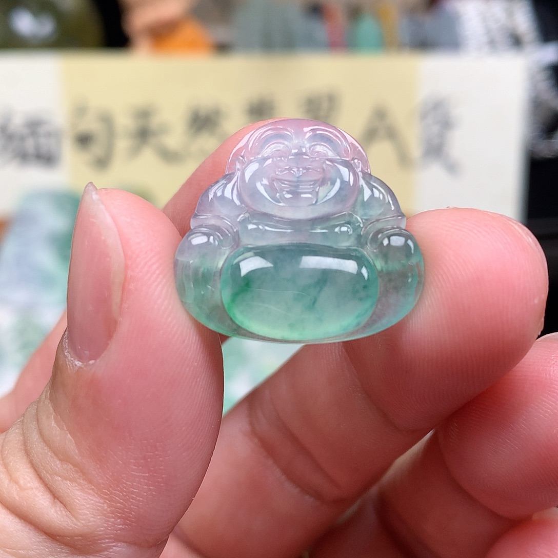 翡翠裸石缅甸天然A货翡翠冰种佛公
