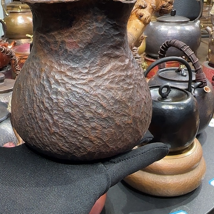 露***珠紫铜手工制作约900毫升容量公道杯