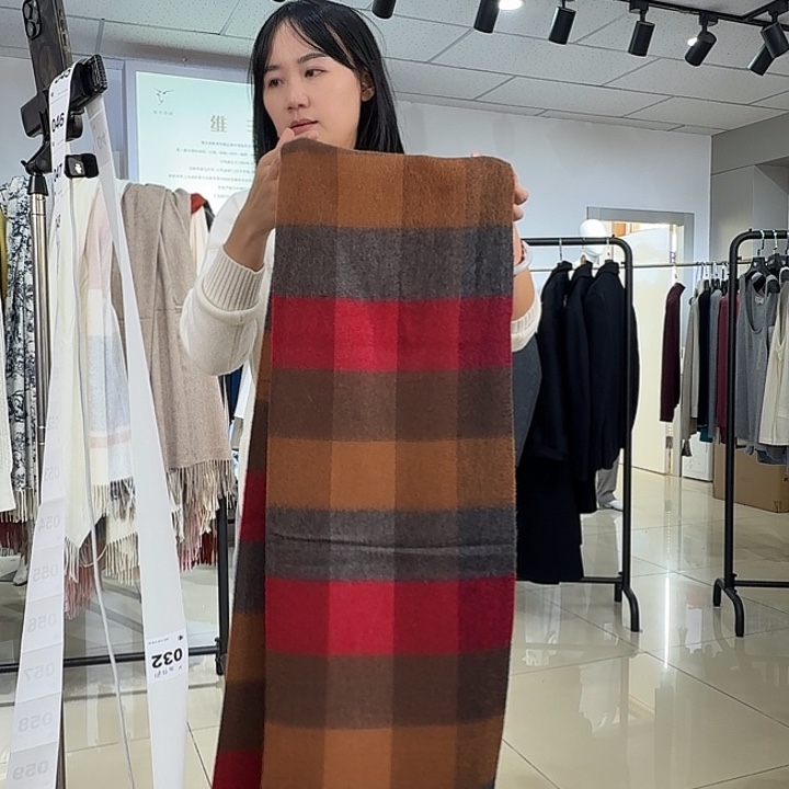 纯羊绒保暖围巾043