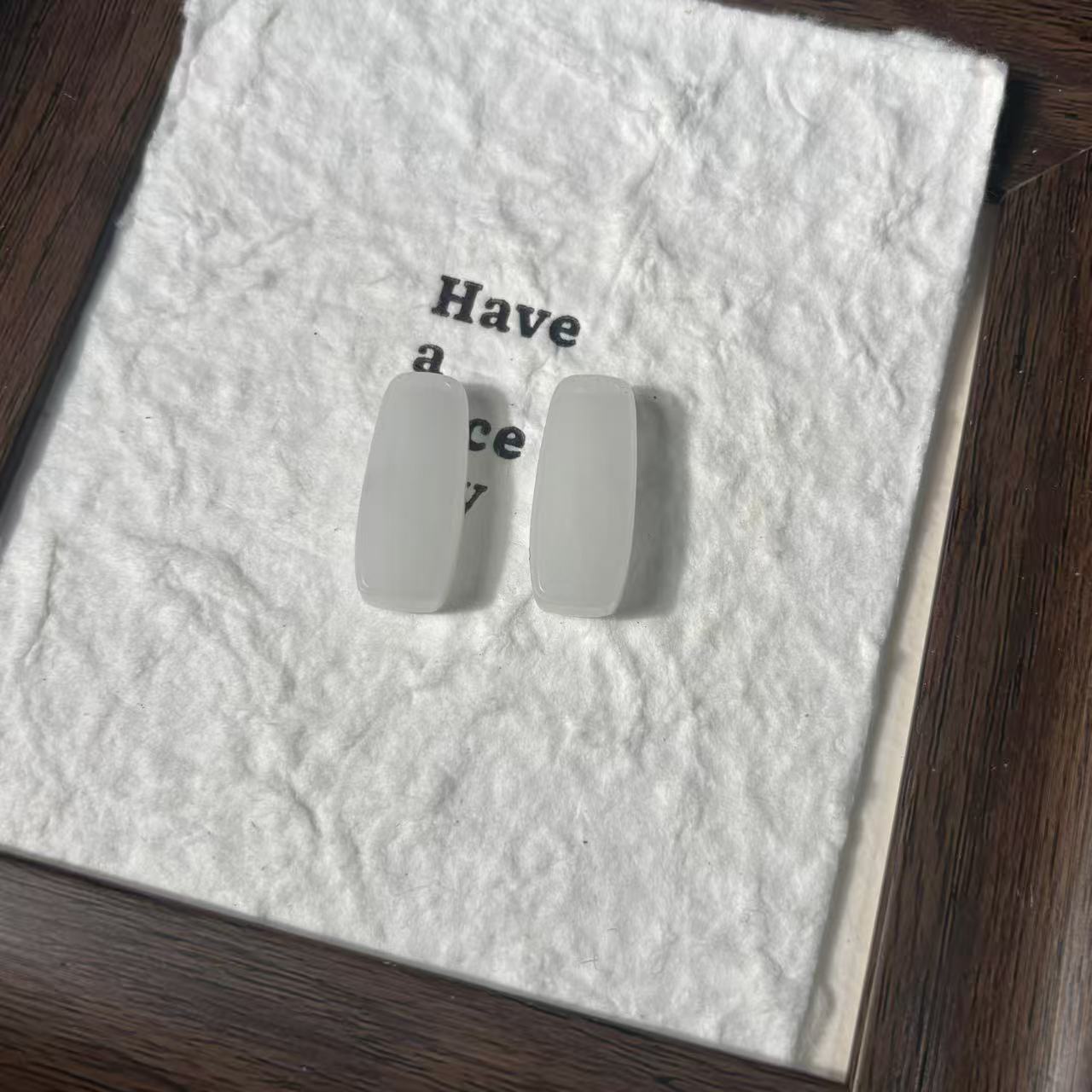 【金菀菀】天然和田玉白玉无事牌吊坠（不含链）