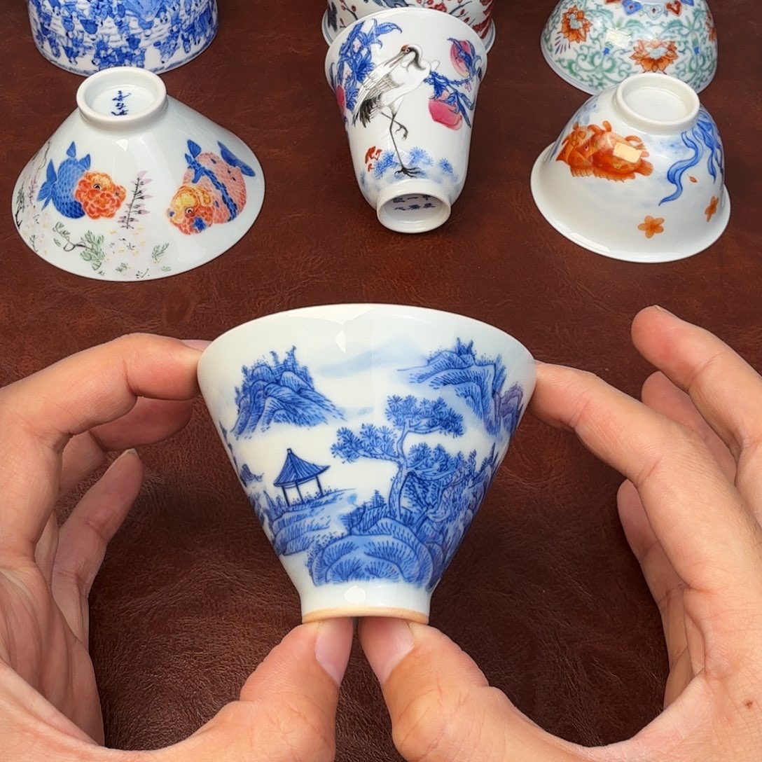 神***吧陶现代景德镇全手全手绘陶瓷