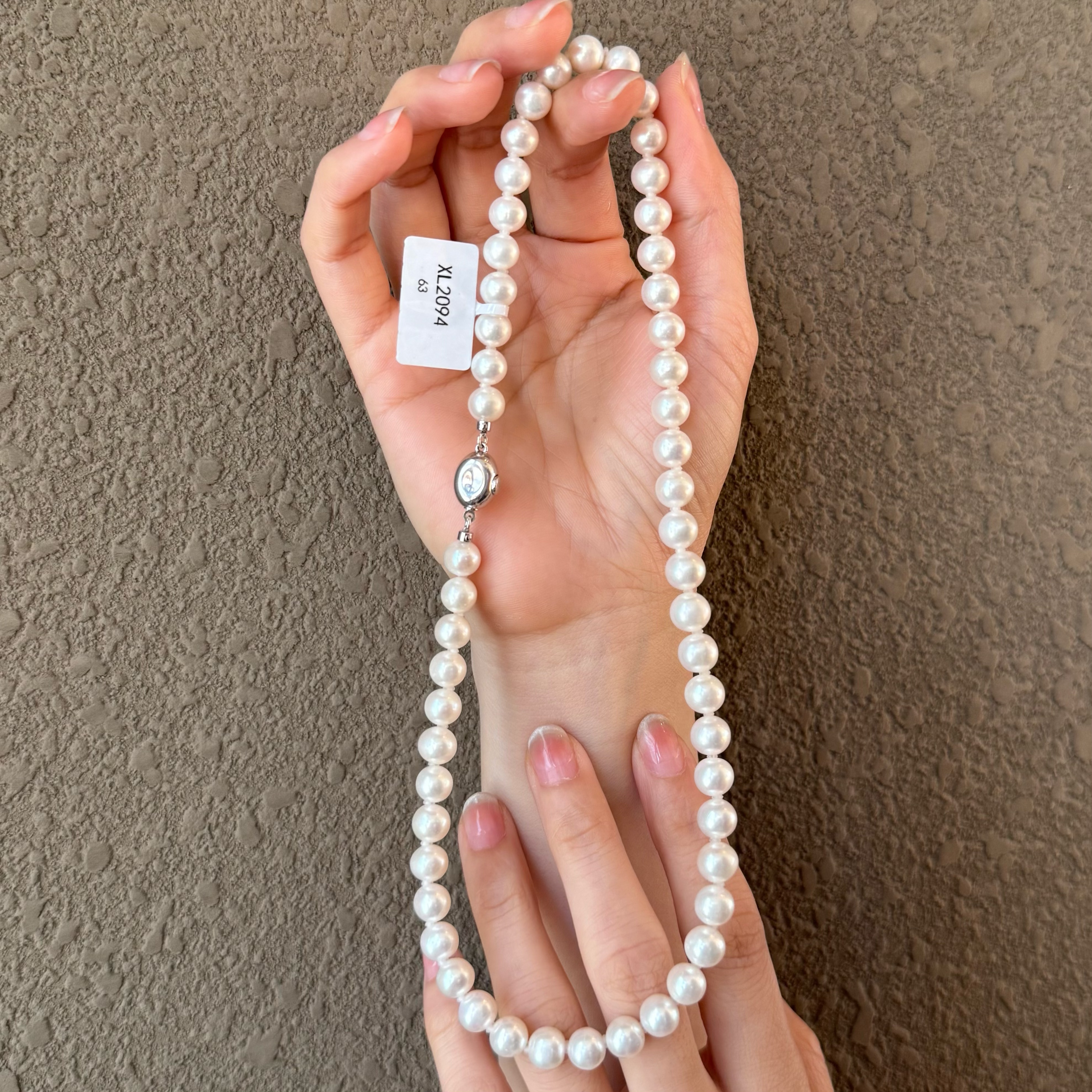 S925银 8-9mm淡水珍珠项链   XL2094