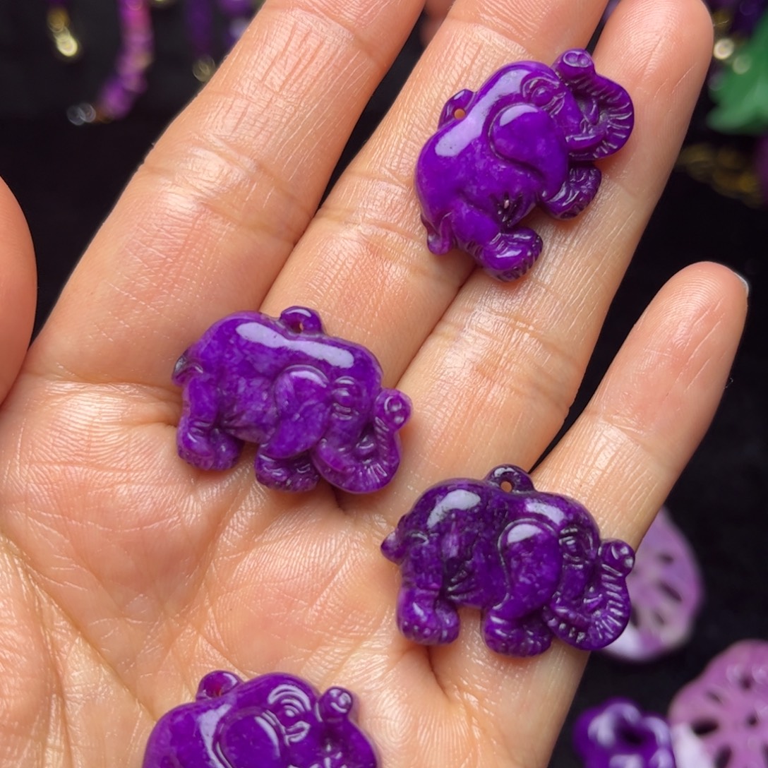 紫泥高品老油丝绒吉祥如意吊坠一个高货