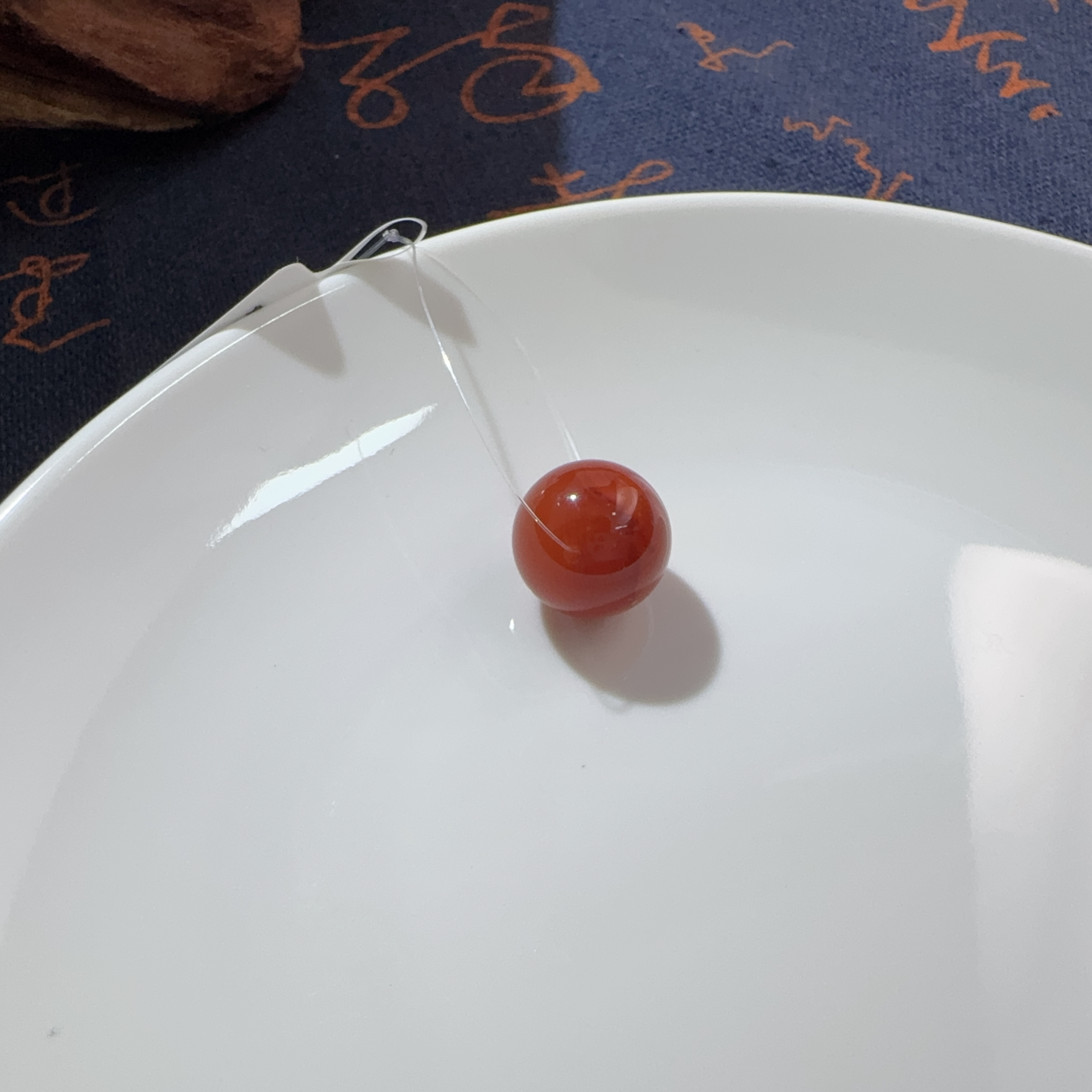 南红玛瑙圆珠单珠14-15mm