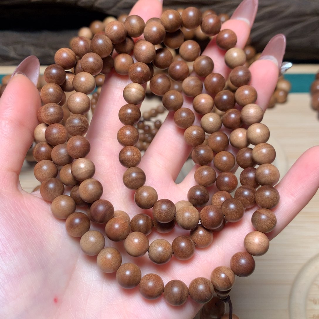 檀香木手串/手链可迈索尔老山檀8x108雕花