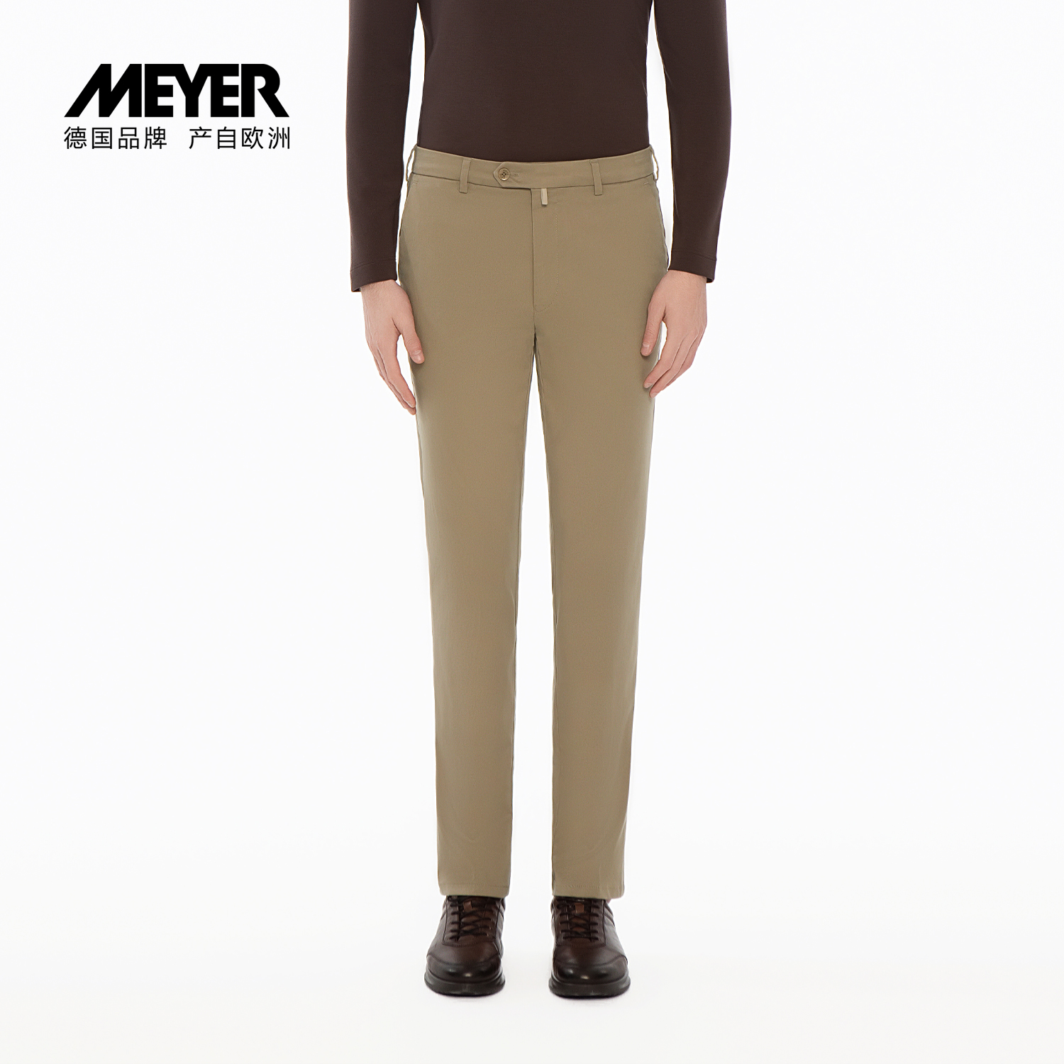 MEYER德国迈雅秋冬男款直筒休闲裤蓝色高弹柔软舒适29955-MONZA-C